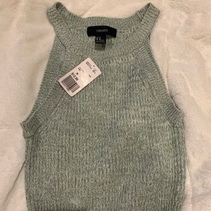 teal sweater tank